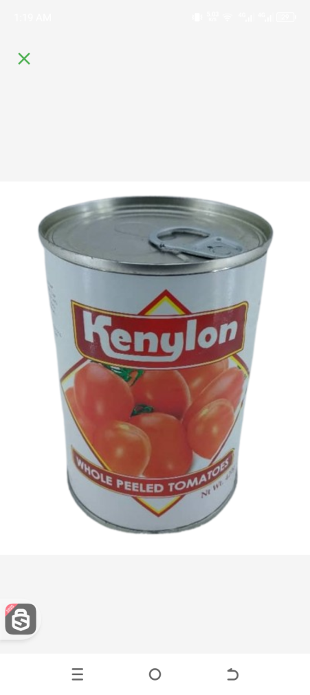 Kenylon Whole Peeled Tomatoes 420gr