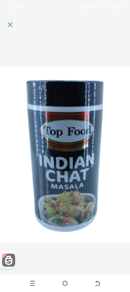 Top Food Indian Chat Masala 100gr