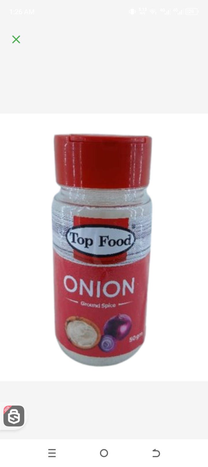 Top Food Onion Ground Spice 50gr