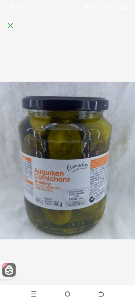 Everyday cornichons 670gr