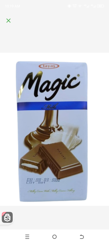 Tayas Magic Milk Chocolate 80gr