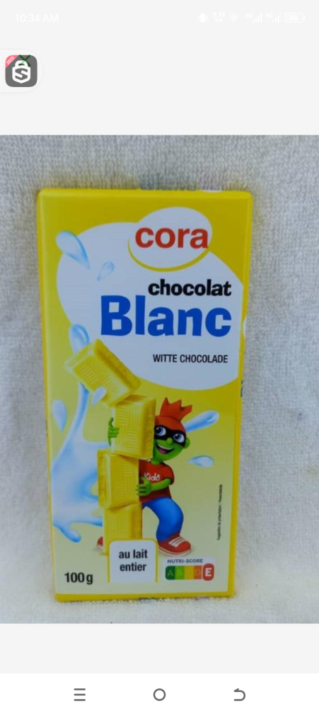 Cora Chocolat Blanc 100gr