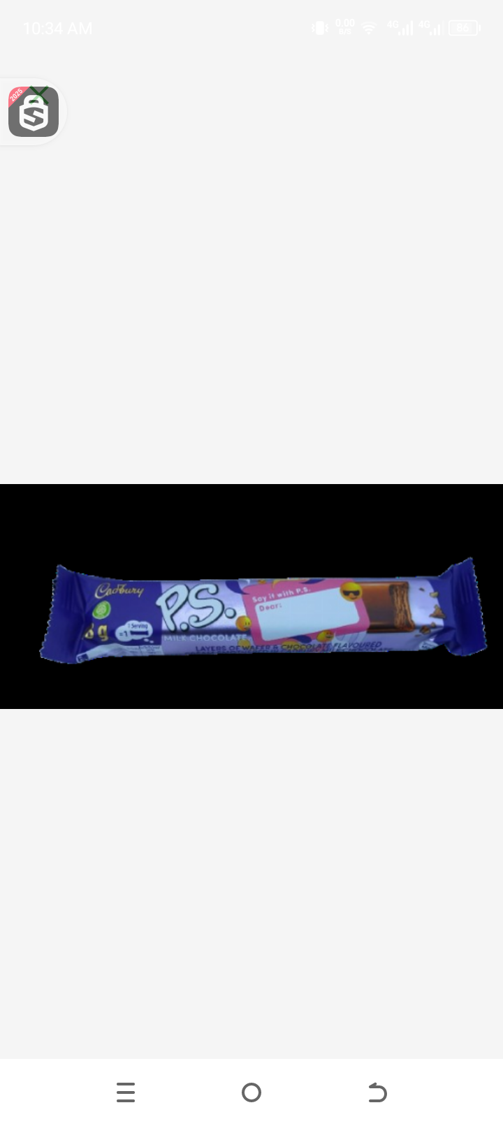Cadbury P.S.Milk Chocolate say it wit P.S Dear 48gr