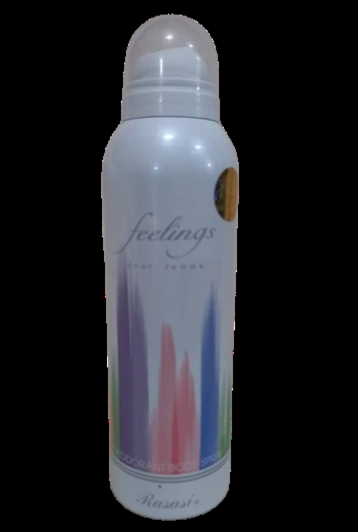 Feelings pour femme DEODORANT BODY SPRAY Rasasi 20Oml