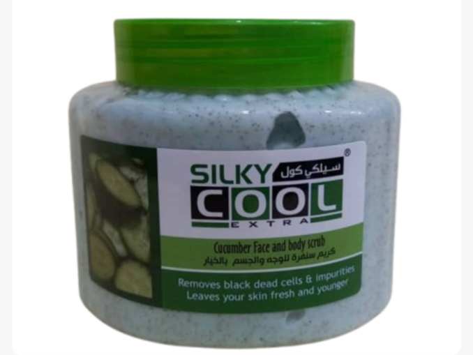 Silky cool cucumber face and body scrub  500ml