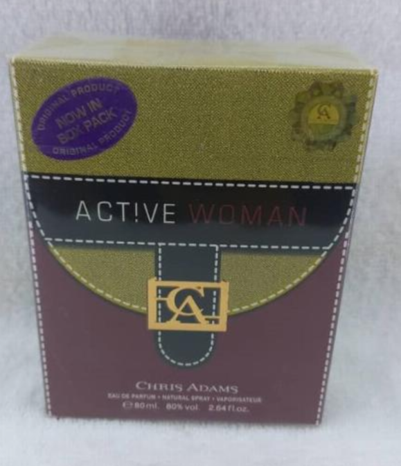 ACTIVE WOMEN Chris Adams Natural Spray 80ml 80% vol. 2.64 fl.oz.