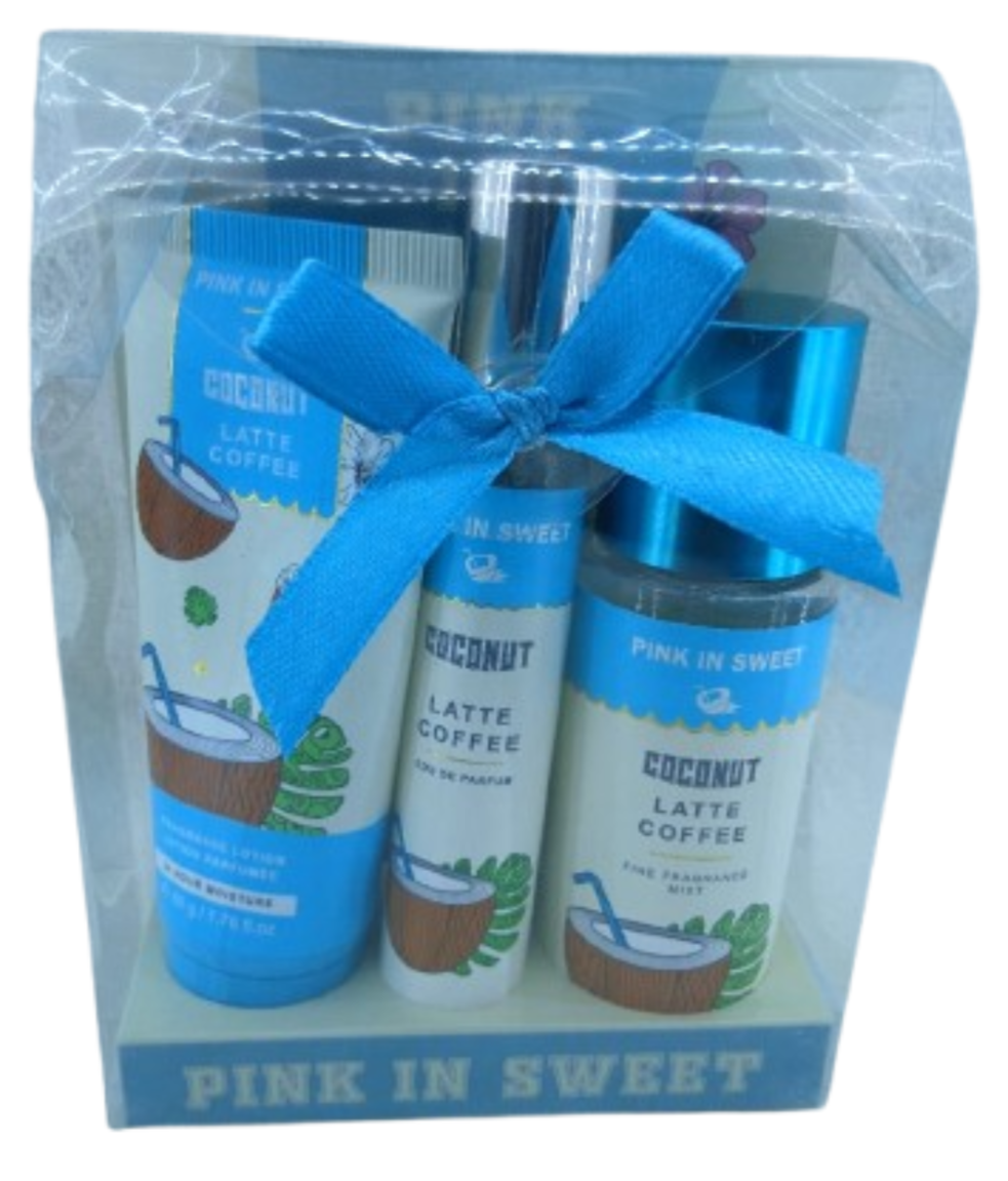 PINK IN SWEET Coconut Latte Coffee 3in1(Fragrance Lotion 50g,Eau de Parfum 20..
