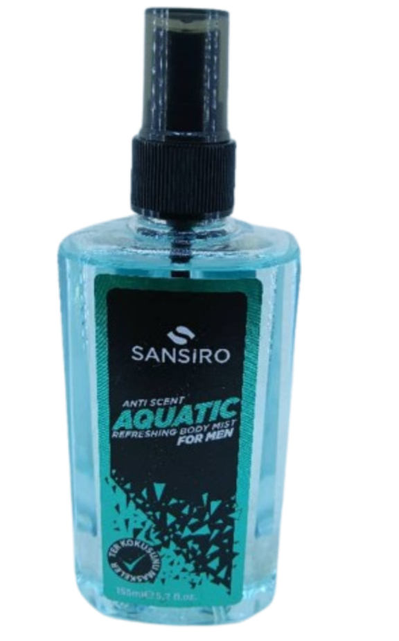 SANSIRO Anti scent AQUATIC Refreshing Body Mist FOR MEN 155ml