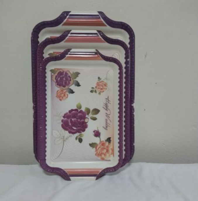 Melamine Serving Trays set (3 Pcs Sizes)