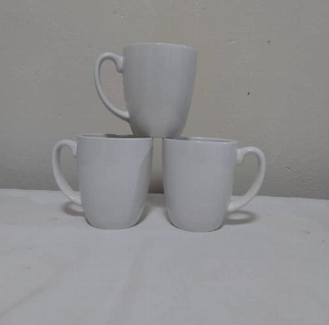 Coffee/Tea Cups White Set (3 Pcs)
