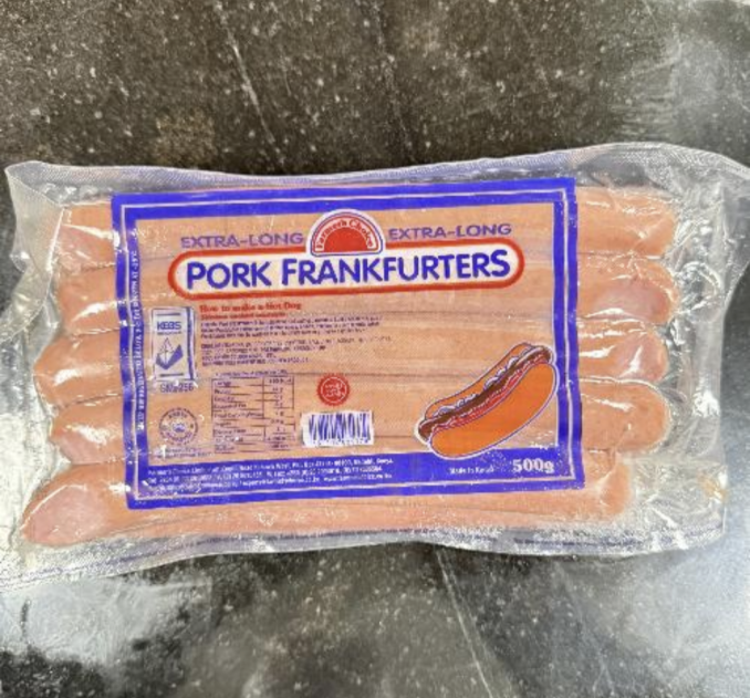 Pork Frankfurters Extra Lonf=g 500gm