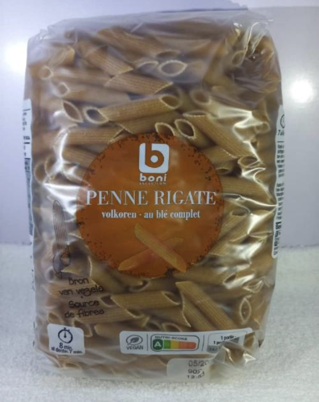 Boni selection PENNE RIGATE au ble complet 500gr