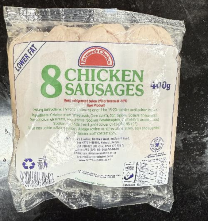 Farmers Choice Chicken Sausages 400g (8pcs)