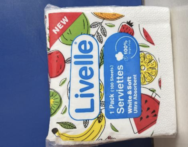 Livelle Serviettes White Soft White Soft 100pcs