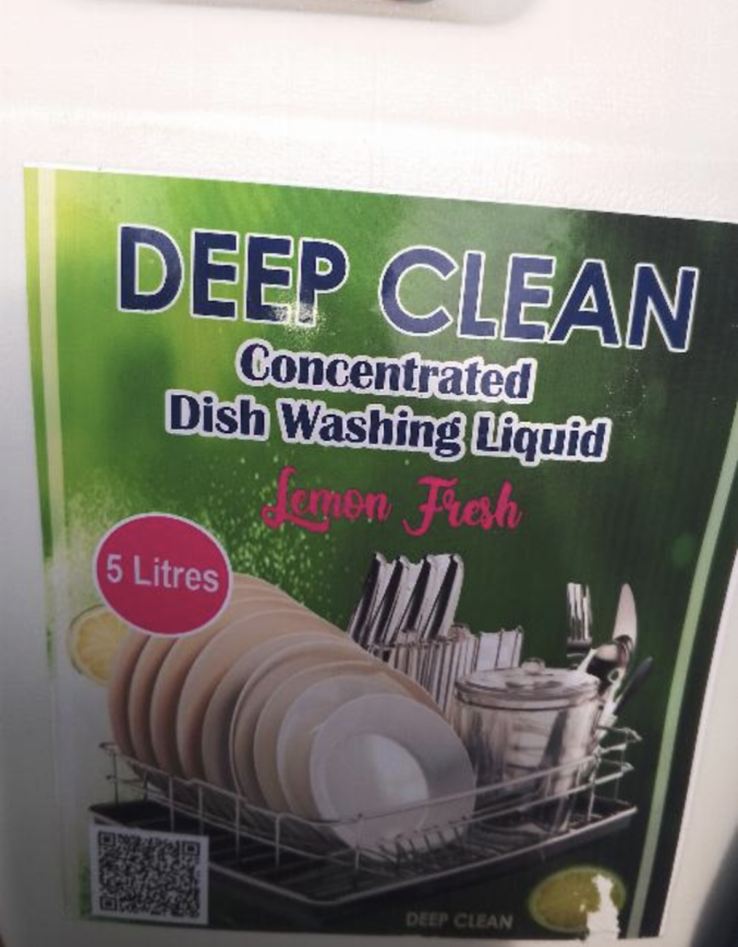 Deep clean liquid soap 5L
 Dish washing liquid