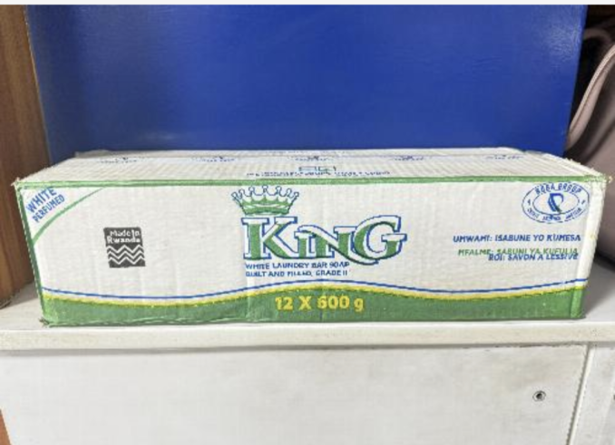 King White Laudry Bar Soap 12 X 600g