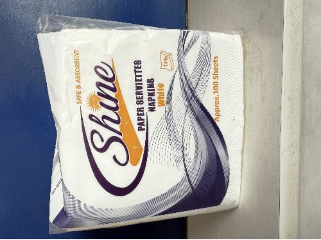 Shine Paper Serviettes Napkins White