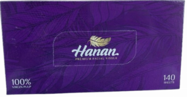 Hanan Premium Soft White Facial Tissue 140sheets Pulple