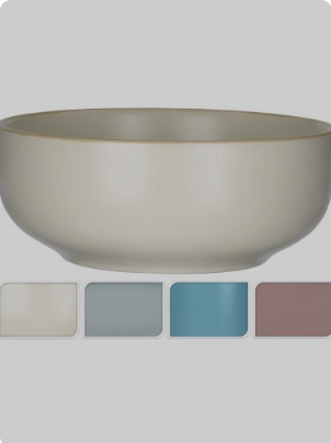 BOWL STONEWARE 4ASS CLR