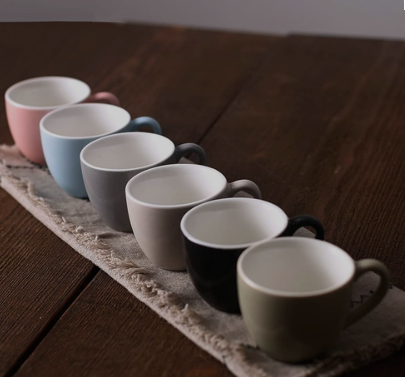 CUP ESPRESSO STONEWARE 6PCS