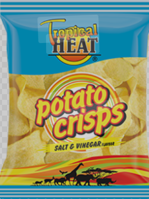 TROP/HEAT POTATO CRISPS SALT N VINEGAR 100G