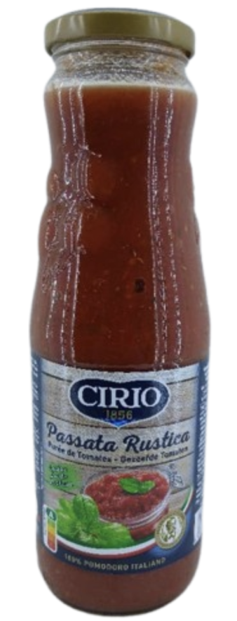 CIRIO Passata Rustica Puree de Tomates 100% Pomodoro Italiano 680 ge