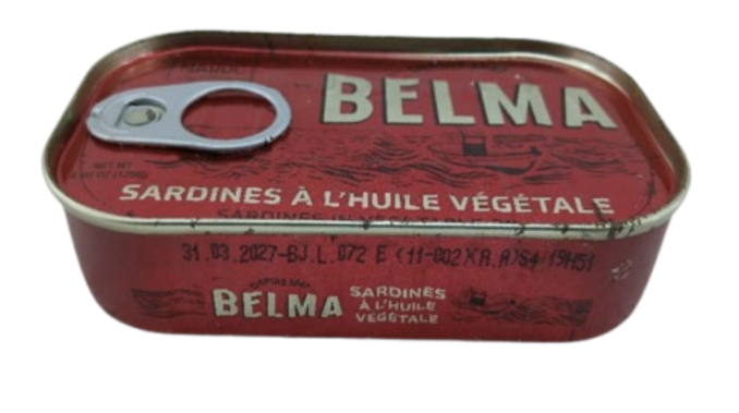 BELMA Sardines à lhuile végétale 125gr