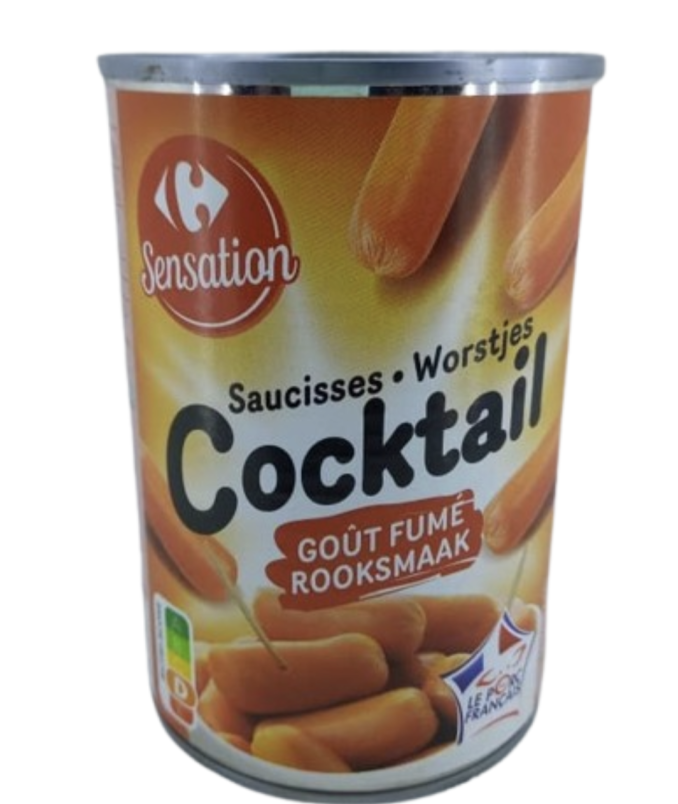 Carrefour sensation Saucisses Cocktail 400gr It includes pork