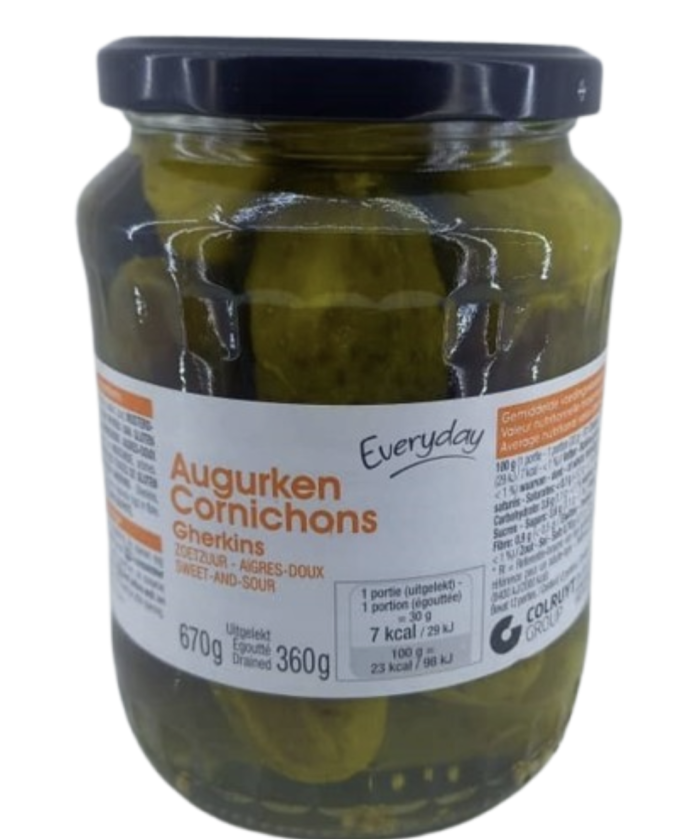 Everyday cornichons 670gr