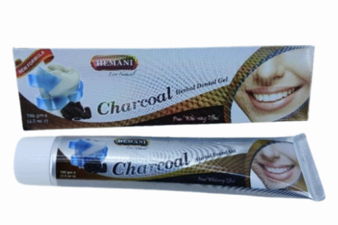 HEMANI Charcoal Herbal Dental Gel 100gr 3.5 oz e