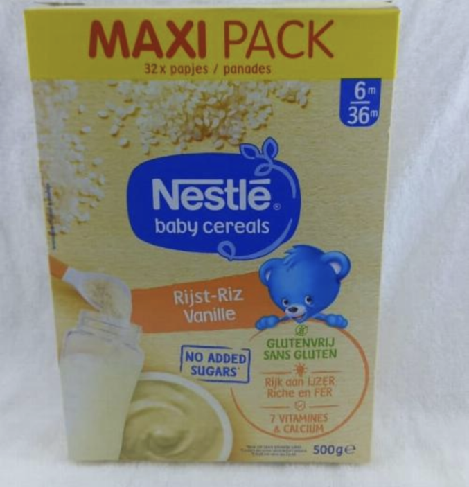 Nestle baby cereals Riz Vanille sans gluten 6m-36m 500gr