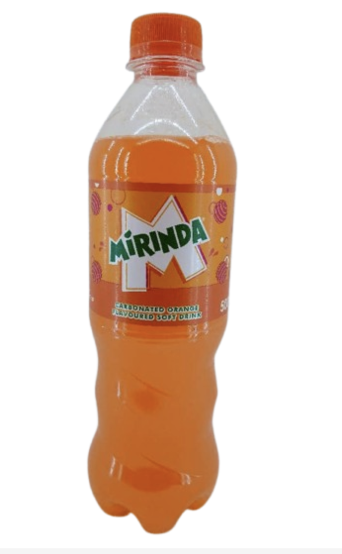 MIRINDA carbonated ORANGE Flavoured Soft Drink 50Oml