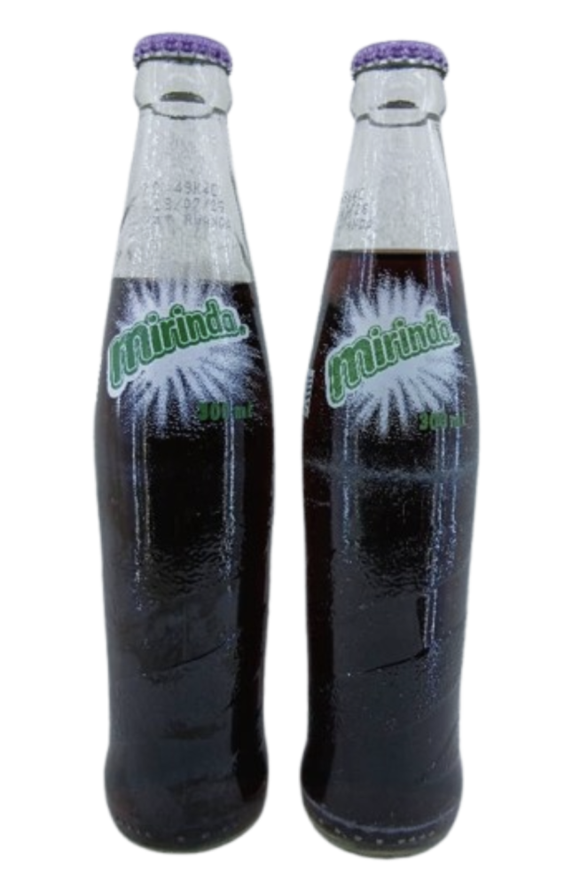 Mirinda fruity 300ml in glass container