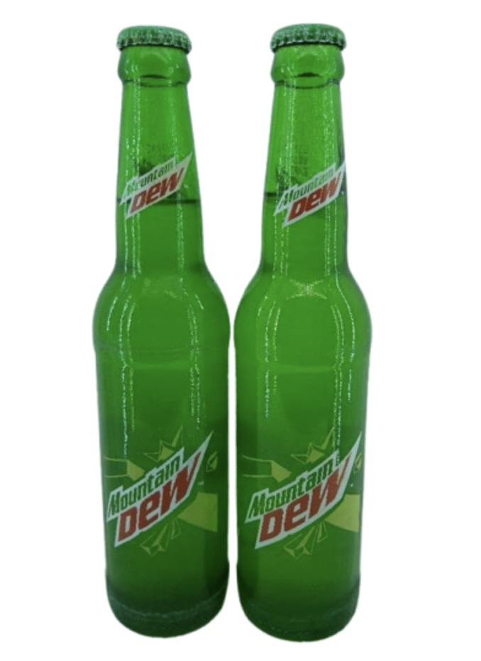 Mountain Dew Citrus Blast Flavoured Carbonated Soft Drink 300ml in glass contai..