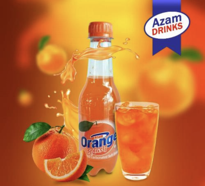 Azam Orange splash Flavoured Carbonated Drink 300ml