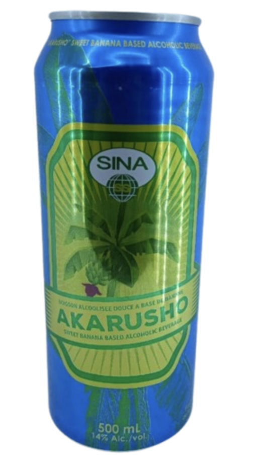AKARUSHO Sweet Banana Based Alcohol Beverage 500ml 14% Alc.vol.