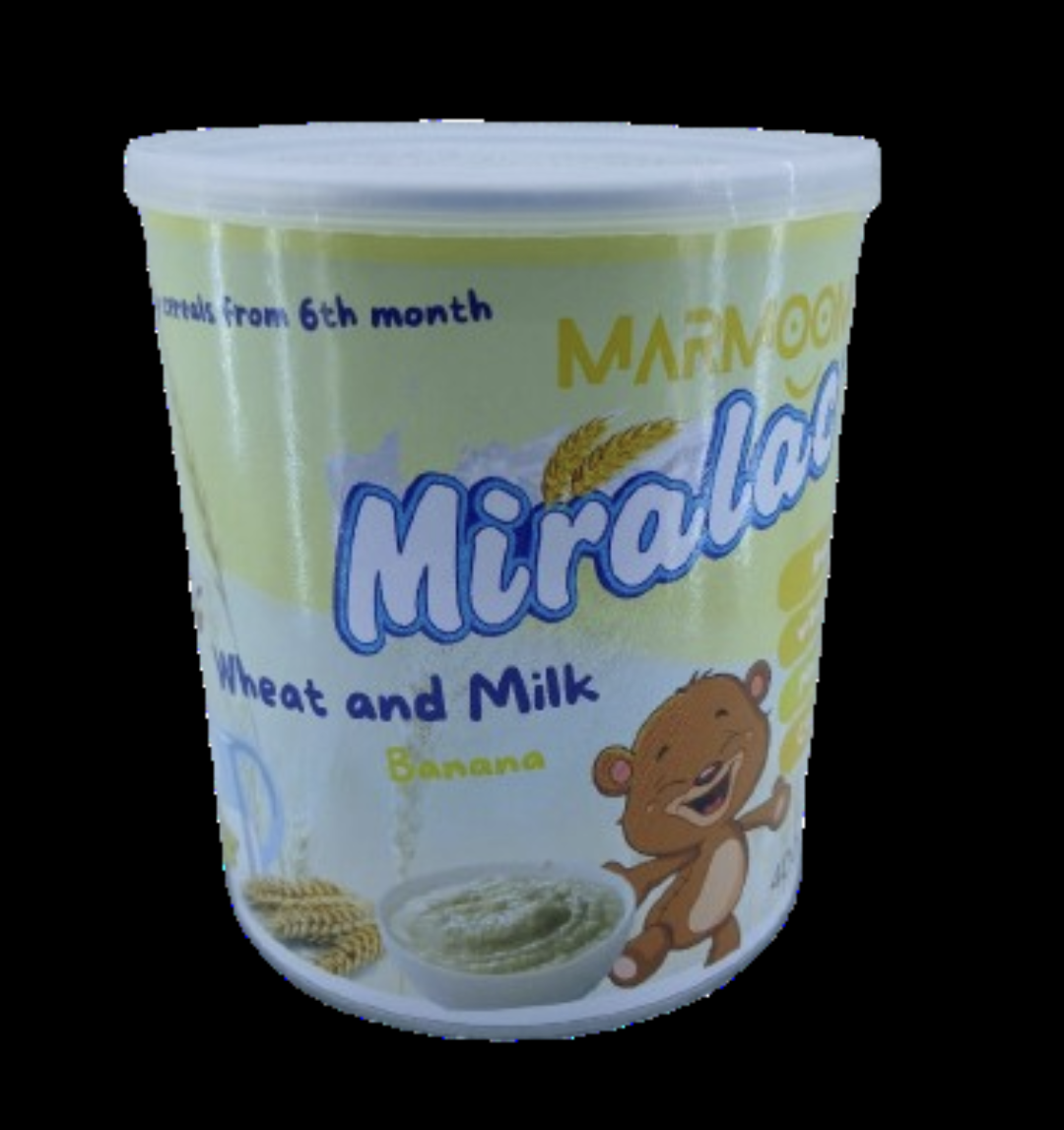 MARMOOM Miralac Wheat and Milk Banana Baby Cereals from 6months 400gr