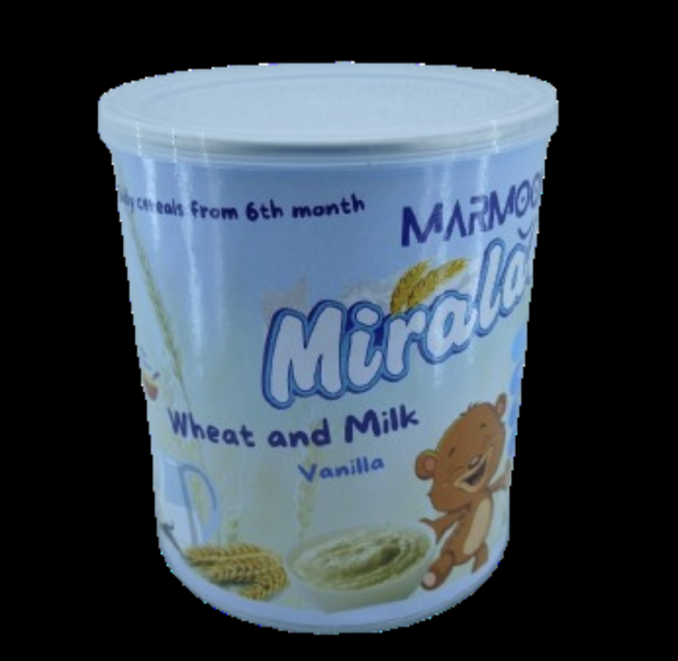 MARMOOM Miralac Wheat and Milk Vanilla Baby Cereals from 6months 400gr