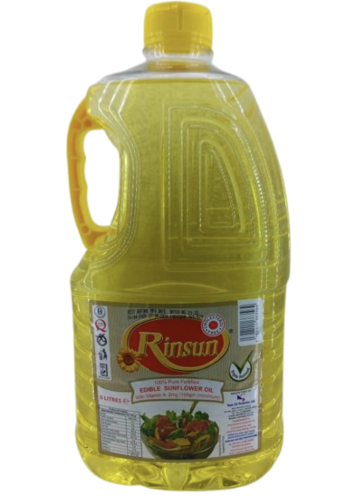 RINSUN 100% Pure Fortified Edible Sunflower Oil 5L