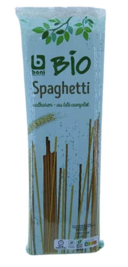 Boni Bio Spaghetti au blé complet 500 gr