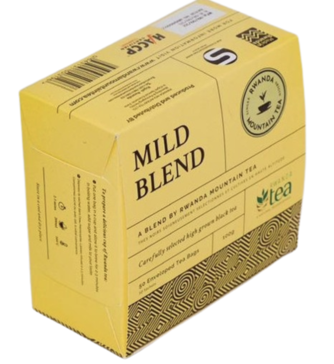Mild blend tea 5Obags 100gr
 Rwanda moutain tea