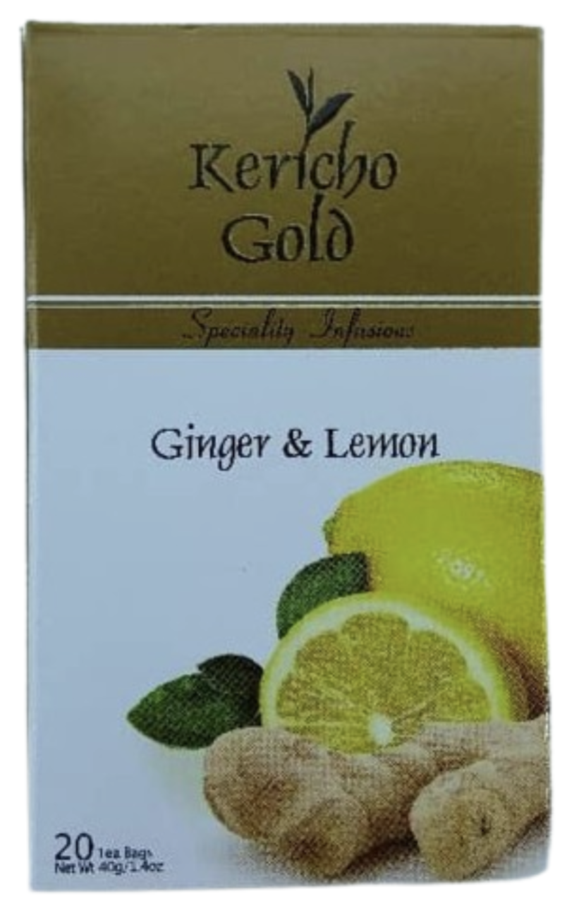 Kericho Gold Ginger & Lemon Teabags 20teabags 40g/1.40Z