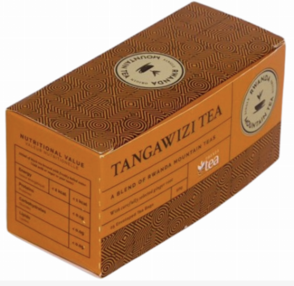 Rwanda Mountain Tangawizi Tea Bag 25Enveloped teabags
 Ginger tea bag