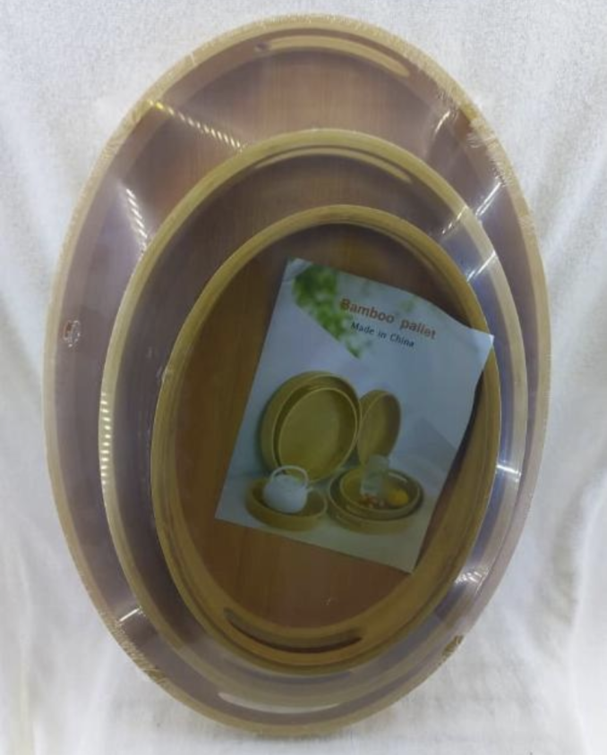 Bambo pallet trays 3pcs
