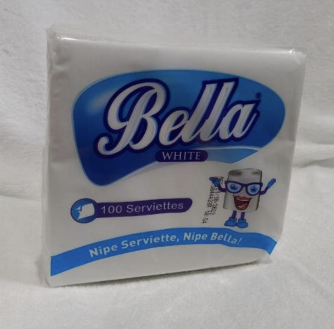 Bella White 100 Serviettes