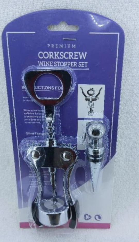 Premium Corkscrew Wine Stopper Set