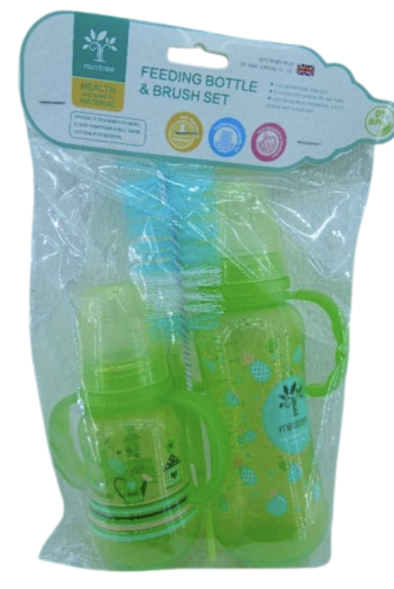 minitree feeding bottle & brush set