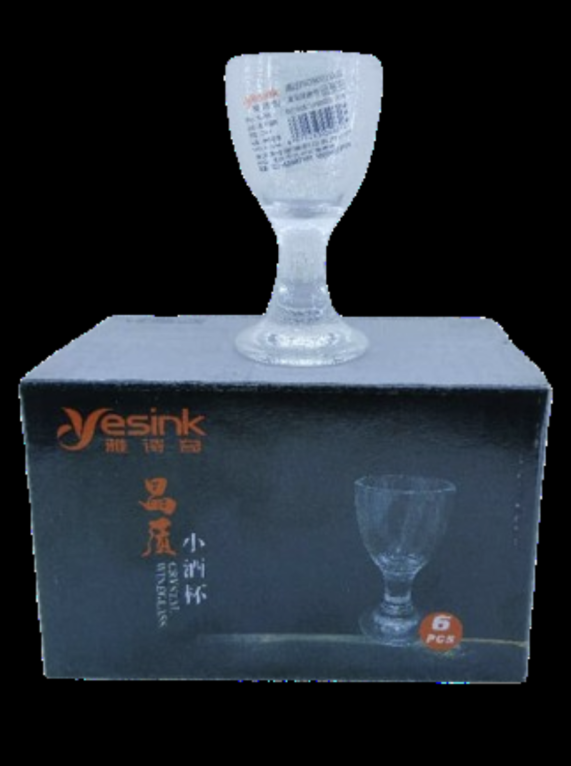 YESINK Shot Crystal Wineglasses 6pcs