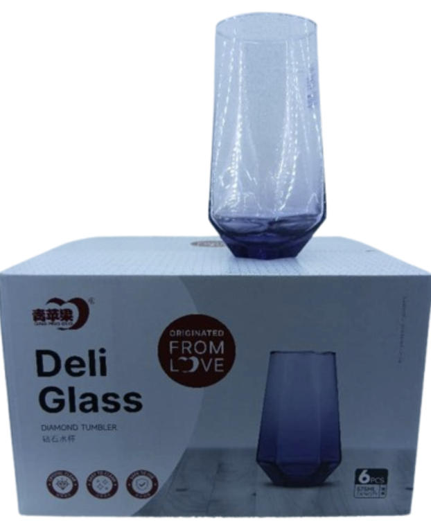 Deli glass 575ml 6pcs
