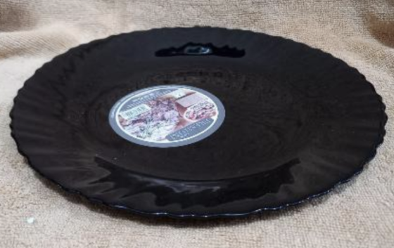 Black ceramic plate
